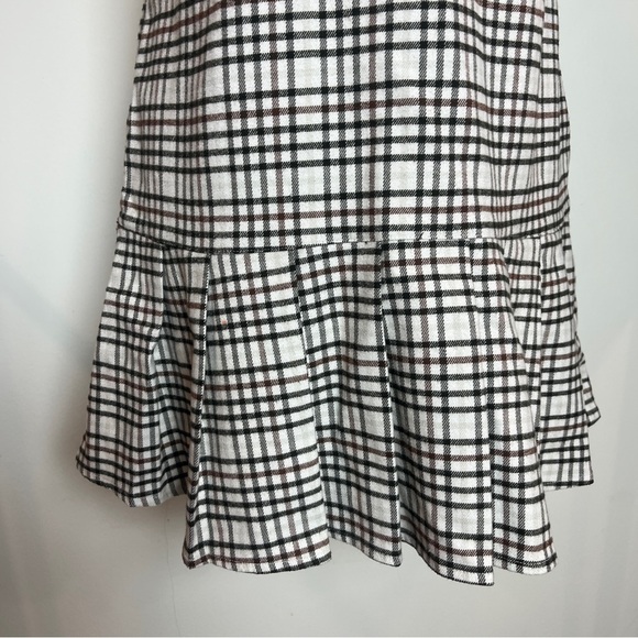 Hollister Y2K Babydoll Black and White Plaid Sleeveless Pleated A-Line Dress - Picture 5 of 12